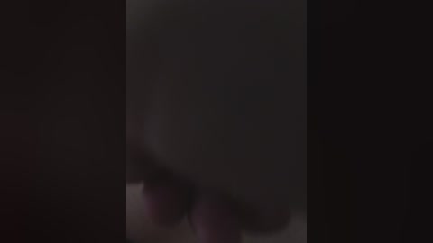 A dimly lit video showing a blurred, shadowy figure with indistinguishable facial features and clothing, suggesting a mysterious or secretive subject.