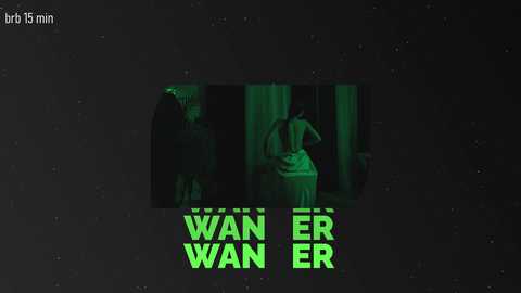 A CGI screenshot from a video game, \"WAN WER,\" features a dark, green-lit room with a man and woman in silhouette, hinting at a suspenseful, horror-themed setting.