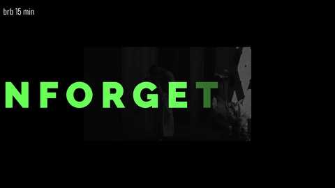 A dark, grainy image with a large, neon green \"FORGET\" text, set against a black background. The text is prominently displayed on the left side. The right side shows a blurred, dimly lit scene with indistinguishable figures.