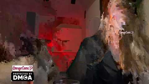 A blurry, pixelated screenshot from a horror game, showing a woman with long hair, dressed in dark clothes, holding a gun, in a dimly lit, red-hued room with a \"Epsilon?\" text on the screen.