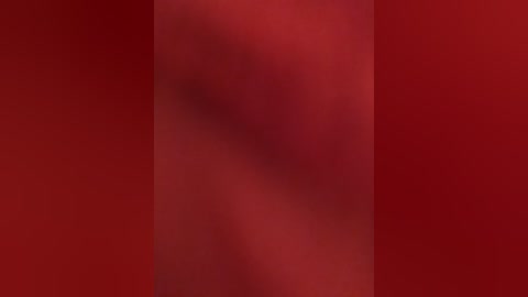 A blurred video of a person, possibly a woman, with medium skin tone and undefined features, against a solid red background. The image is unclear, making it difficult to discern details.