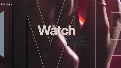 A close-up, dimly lit video of a nude male torso, blurred to obscure details, with the word \"Watch\" overlaid in bold white text.