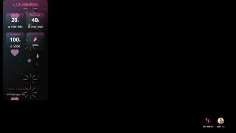 A screenshot of a black smartphone screen with a black background, displaying a LoveMeter app. The app features a pink and purple theme with icons, percentages, and a heart rating.